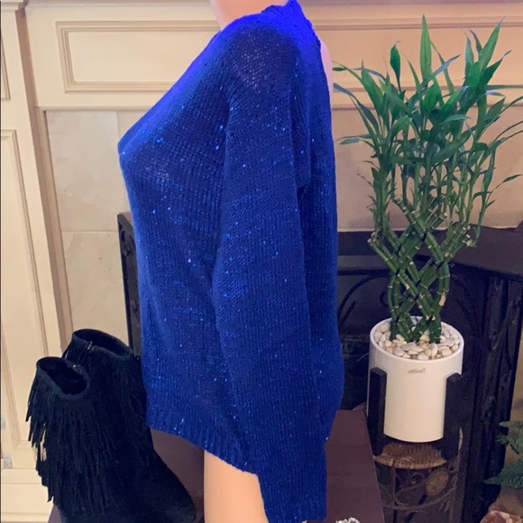 NWOT Forever 21 open back sequin sweater - Picture 6 of 8